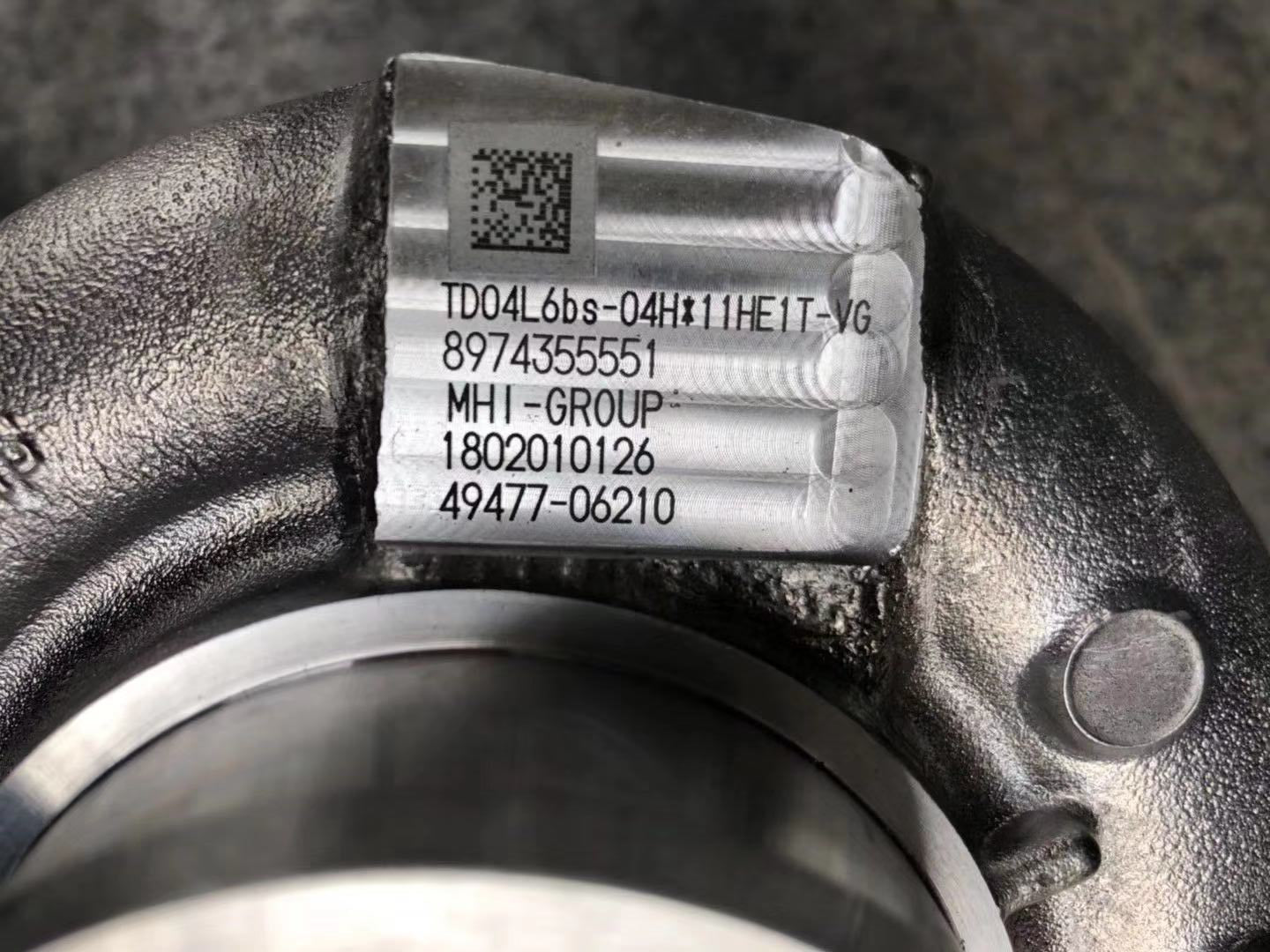 Qingling Isuzu 3.0 TD04L6 8974355551 49477-06210 turbocharger