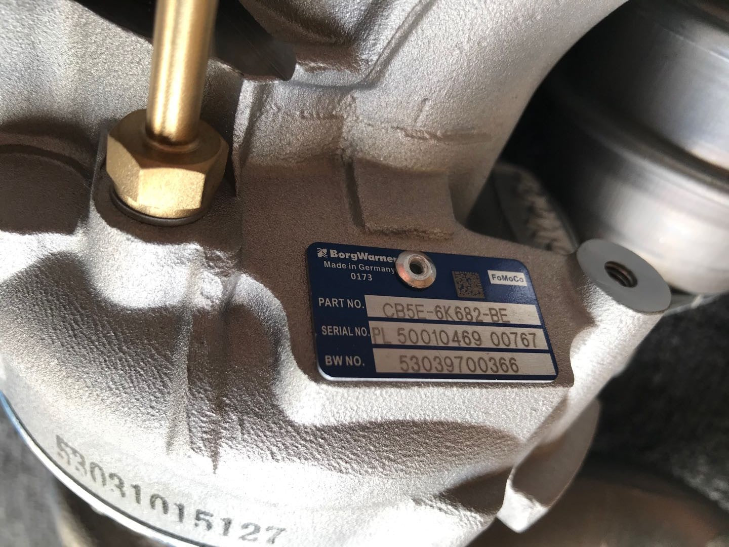 Ford 53039700366 CB5E-6K682-BE turbocharger