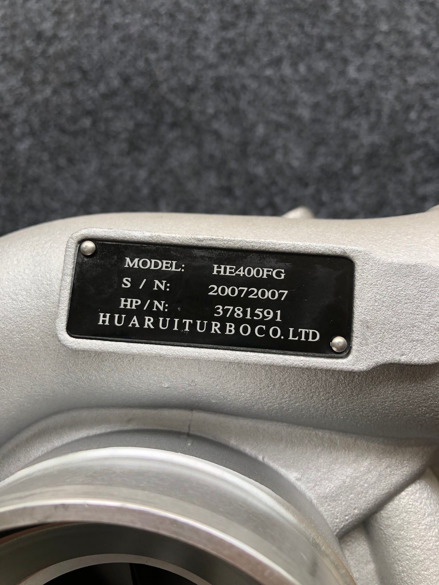 Cummins 3781591 3781592 HE400FG turbocharger