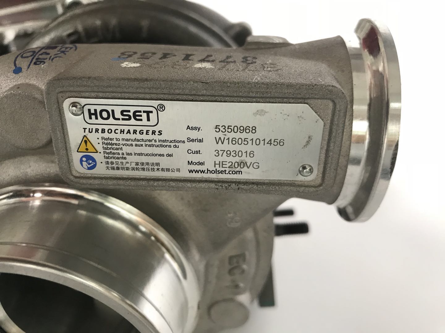 Fukuda Omark HE200VG 5350968 3793016 turbocharger
