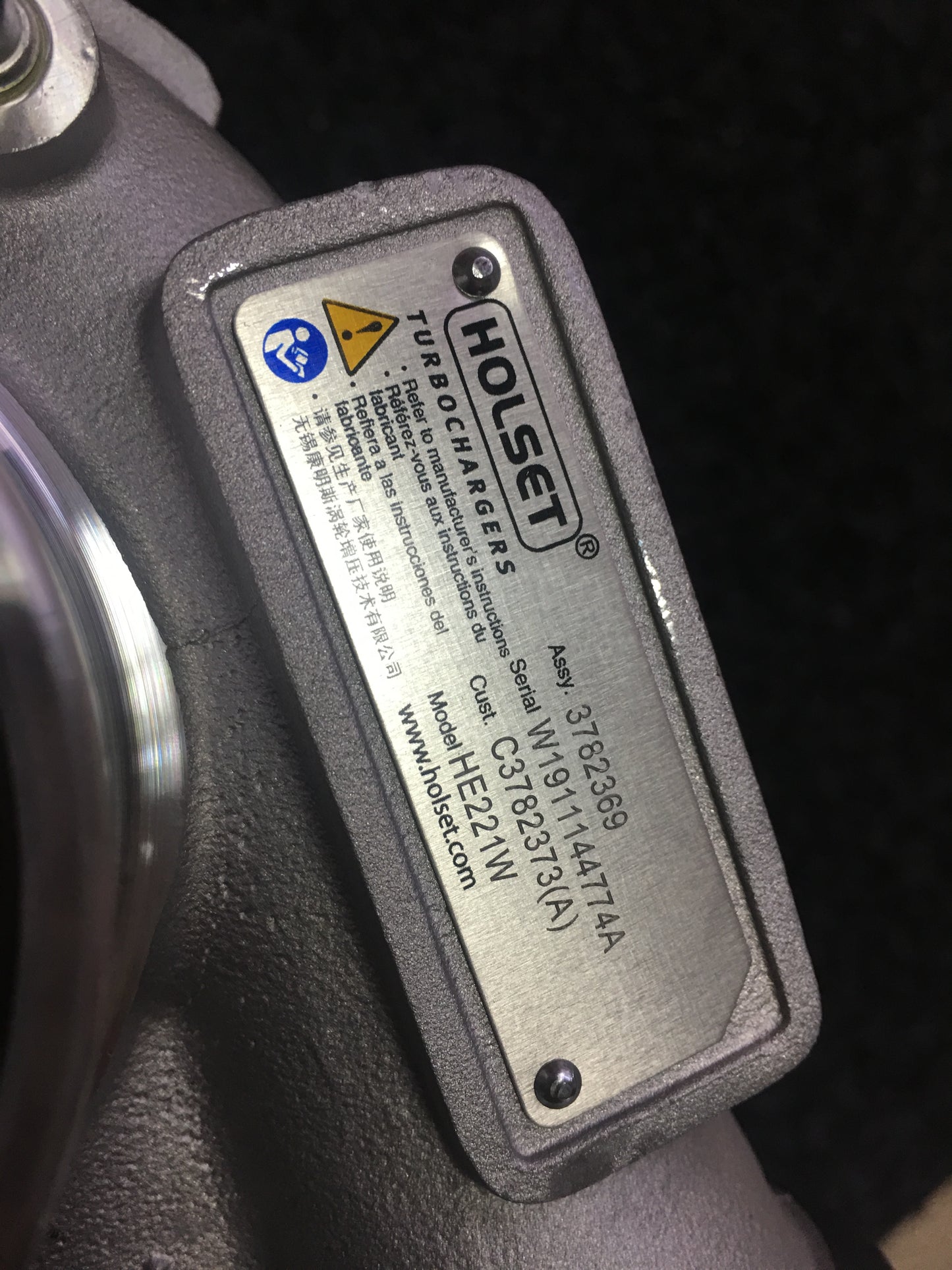 Cummins HE221W 3782373 3782369turbocharger